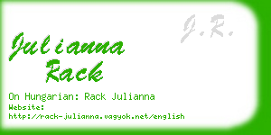 julianna rack business card